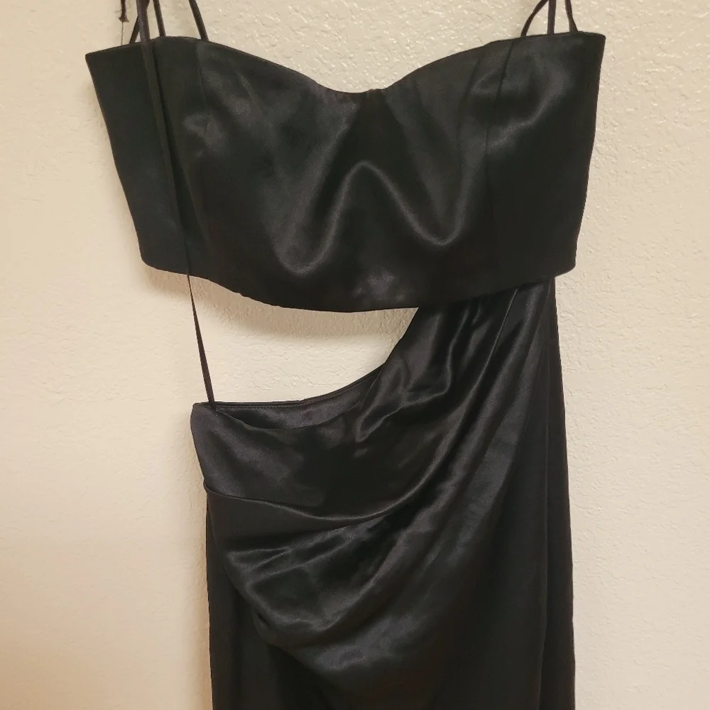 Misha Collection Black Satin Dress